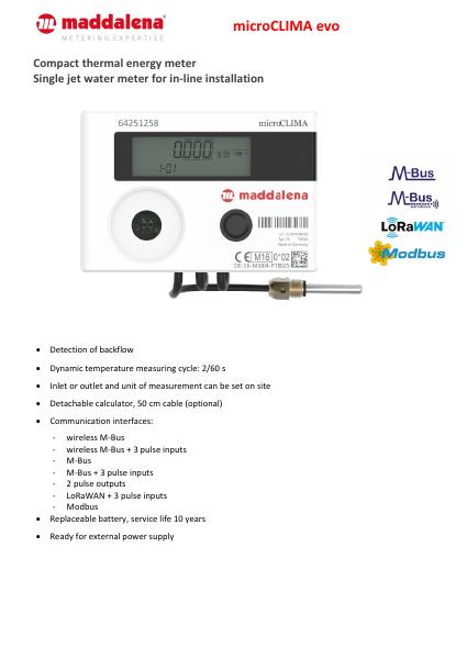 MICROCLIMA EVO – tehnički list