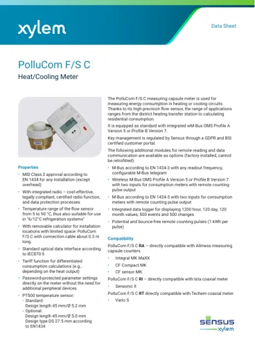 PolluCom F/S C – tehnički list